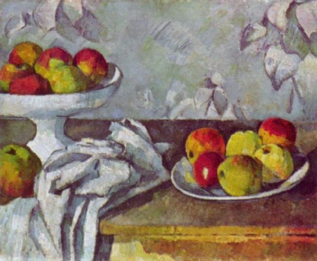 Paul Cezanne Stilleben mit apfeln und Fruchtschale